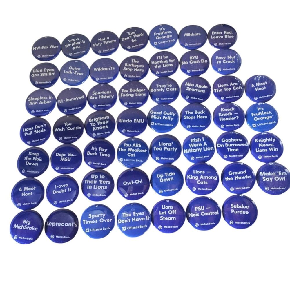 Vintage huge Penn State button pins lot - Picture 1 of 4